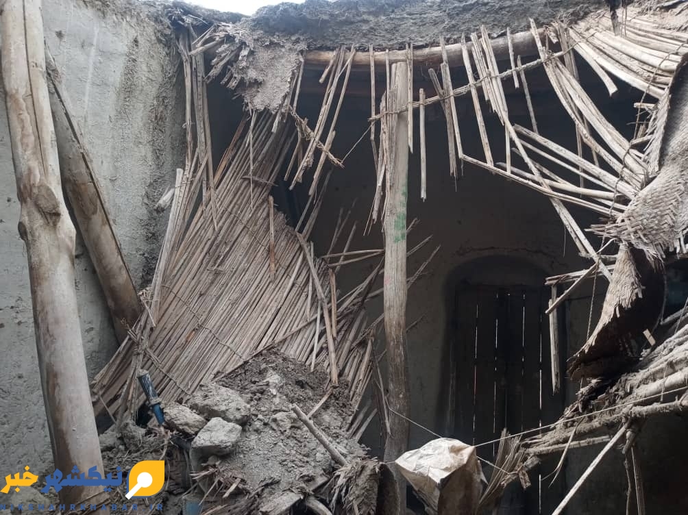 خسارت سامانه موسمی مونسون در برخی از روستاهای شهرستان نیکشهر
