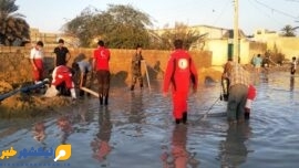 اسکان اضطراری به ۳۲ نفر آسیب دیده از بارندگی در نیکشهر
